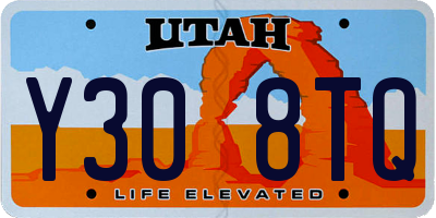 UT license plate Y308TQ