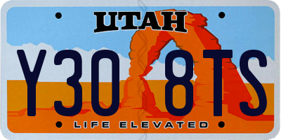 UT license plate Y308TS