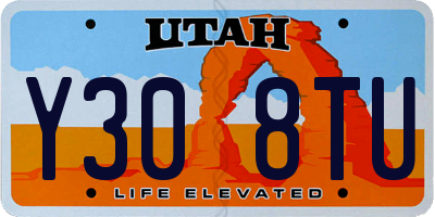 UT license plate Y308TU