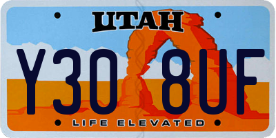 UT license plate Y308UF