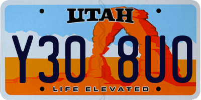 UT license plate Y308UO
