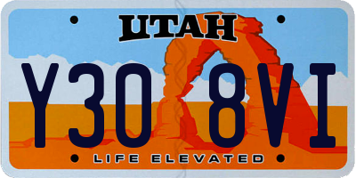UT license plate Y308VI