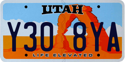 UT license plate Y308YA