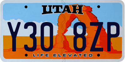 UT license plate Y308ZP