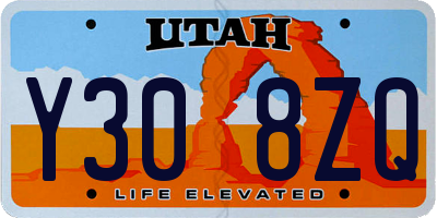 UT license plate Y308ZQ