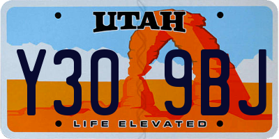 UT license plate Y309BJ