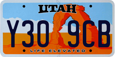 UT license plate Y309CB