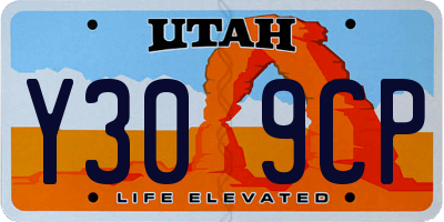 UT license plate Y309CP
