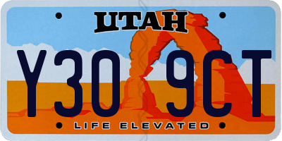UT license plate Y309CT