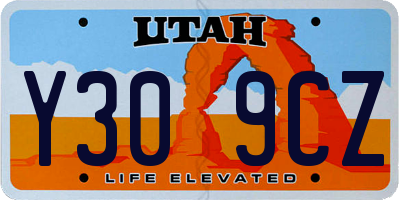 UT license plate Y309CZ