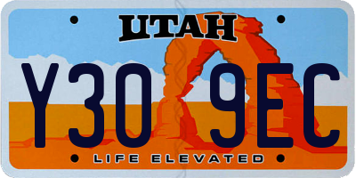 UT license plate Y309EC