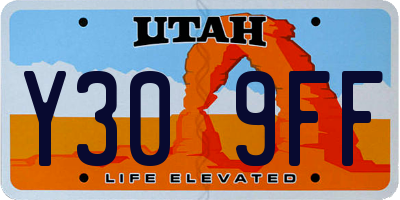 UT license plate Y309FF