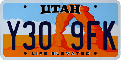 UT license plate Y309FK