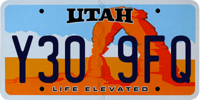 UT license plate Y309FQ