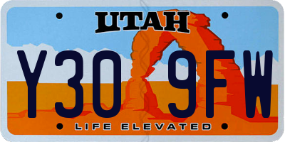 UT license plate Y309FW