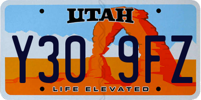 UT license plate Y309FZ