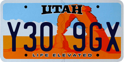UT license plate Y309GX