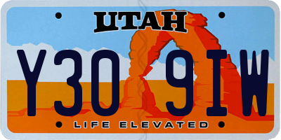 UT license plate Y309IW