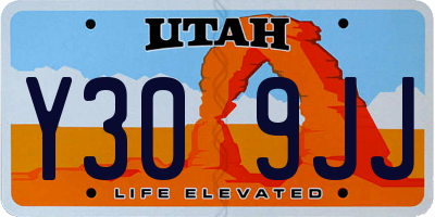 UT license plate Y309JJ