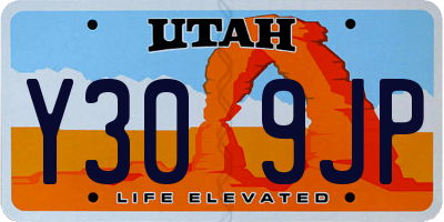 UT license plate Y309JP