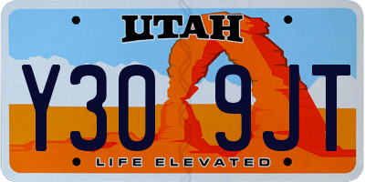 UT license plate Y309JT