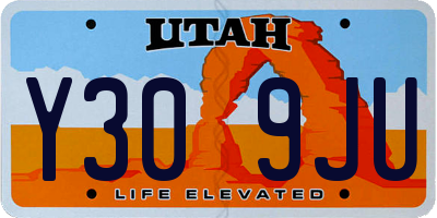 UT license plate Y309JU