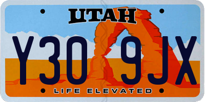 UT license plate Y309JX