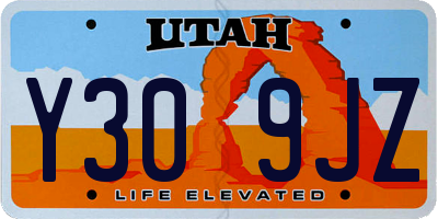 UT license plate Y309JZ