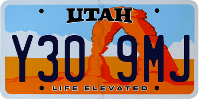 UT license plate Y309MJ