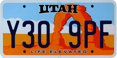 UT license plate Y309PF