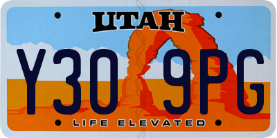 UT license plate Y309PG