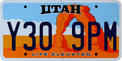 UT license plate Y309PM