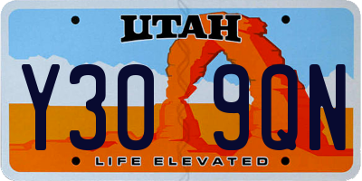 UT license plate Y309QN