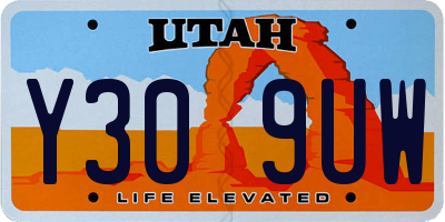 UT license plate Y309UW