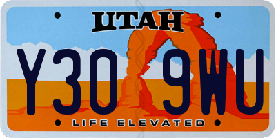 UT license plate Y309WU