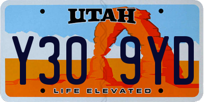 UT license plate Y309YD