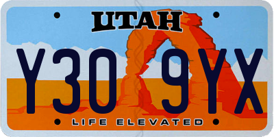 UT license plate Y309YX