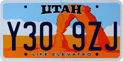 UT license plate Y309ZJ