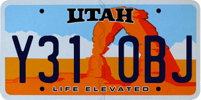 UT license plate Y310BJ
