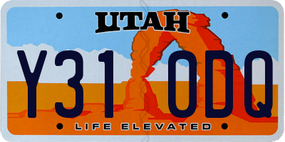 UT license plate Y310DQ