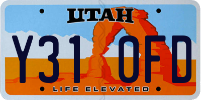 UT license plate Y310FD