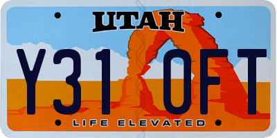 UT license plate Y310FT