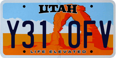 UT license plate Y310FV