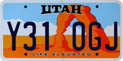 UT license plate Y310GJ