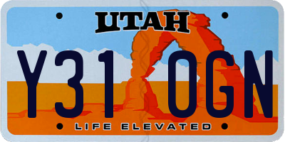 UT license plate Y310GN