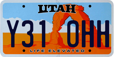 UT license plate Y310HH