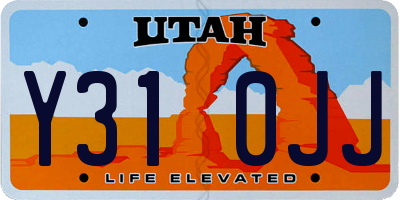 UT license plate Y310JJ