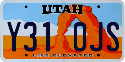 UT license plate Y310JS