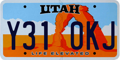 UT license plate Y310KJ