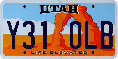 UT license plate Y310LB